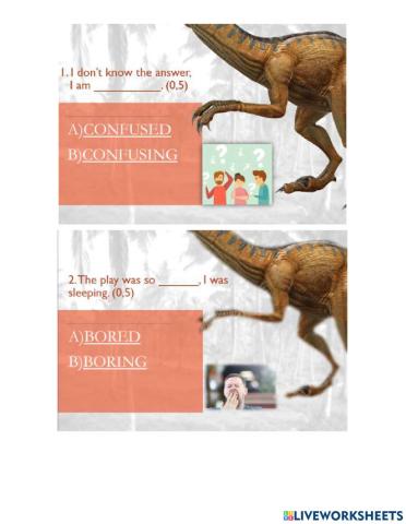 -ed -ing adjectives activity