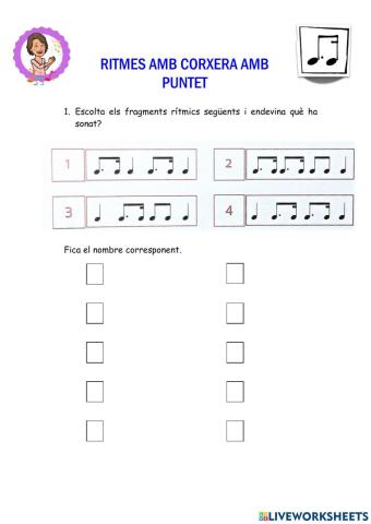 Corchea con puntillo y semicorchea