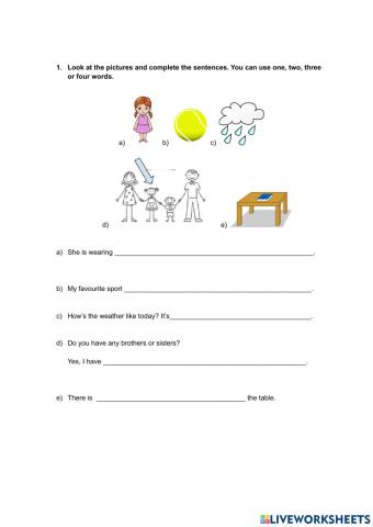 Writing practice unit 1