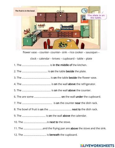 Prepositions of place