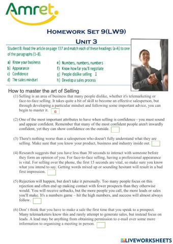 The Art of Selling