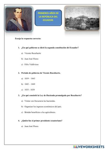 Primeros años de la república