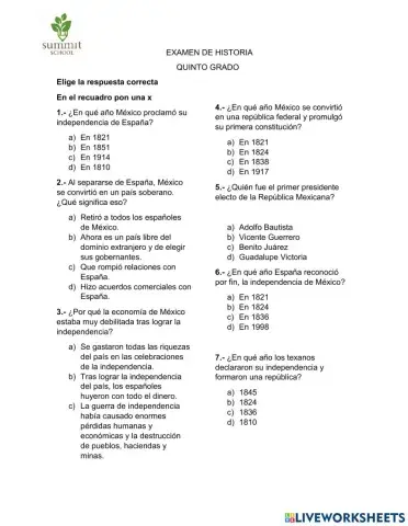 Examen Historia 1