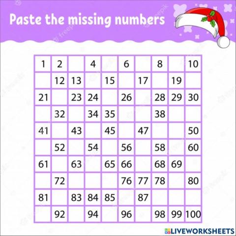 Números del 1 al 100