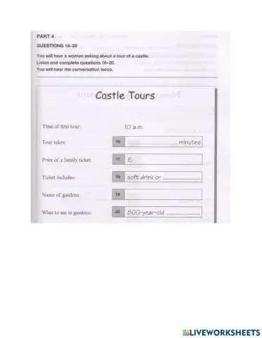 KET LISTENING PRACTICE (Part 4+5)