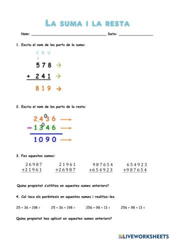 Propietat commutativa i associativa