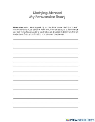Studying abroad essay