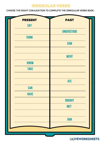 Irregular verbs practice - Past Simple Irregular Verbs