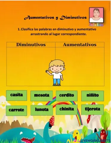 Palabras diminutivas y aumentativas