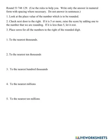 Rounding large numbers