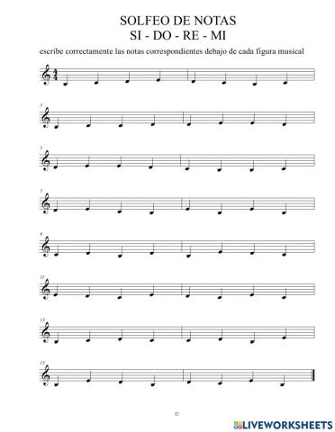 Notas si do re mi