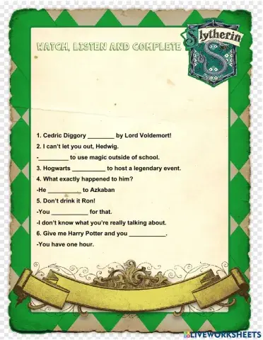 Harry potter and passive voice