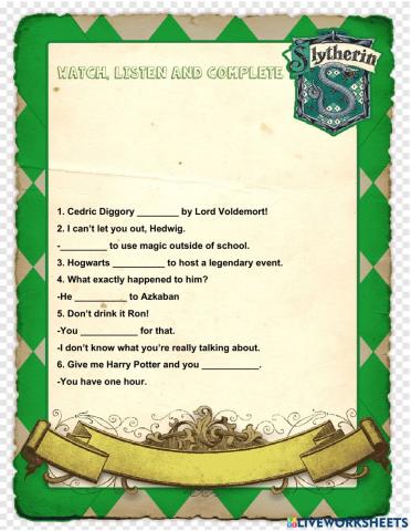 Harry potter and passive voice