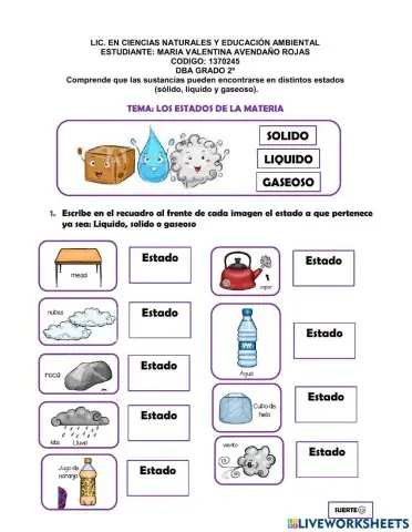 Los estados de la materia