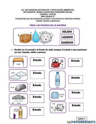 Los estados de la materia