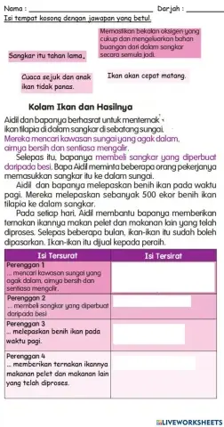 Kolam Ikan dan Hasilnya