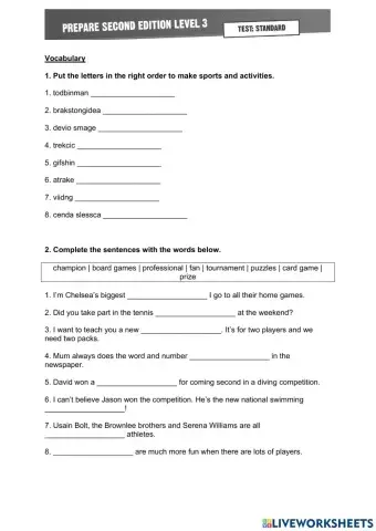 Consolidation unit 9 - Prepare level 3