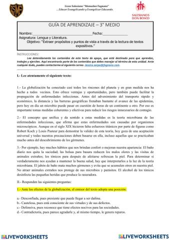 Guía de aprendizaje - 19 de octubre
