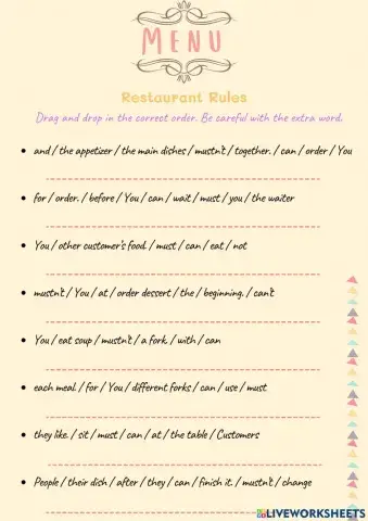Restaurant Rules