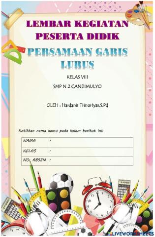 Lkpd persamaan garis lurus