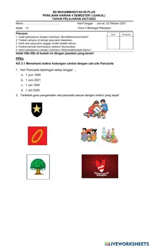 Penilaian harian tema 4