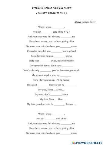 Things mom never says