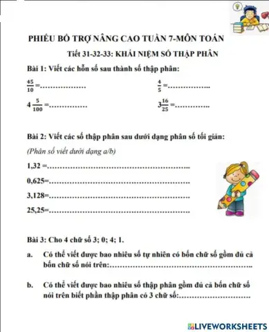 Số thập phân nâng cao