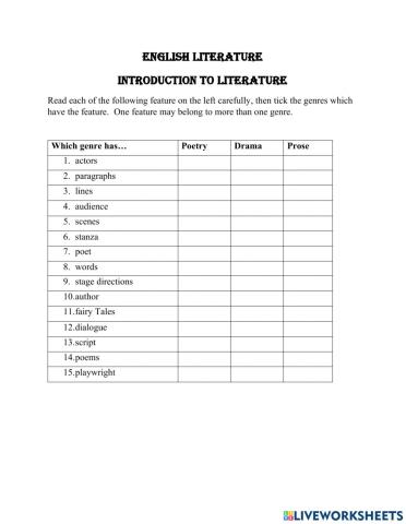 Introduction to Literature