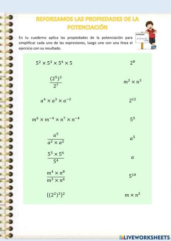 Propiedades de la potenciación