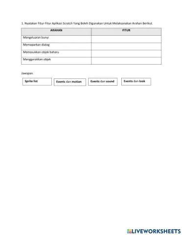 Soalan asas SCRATCH RBT