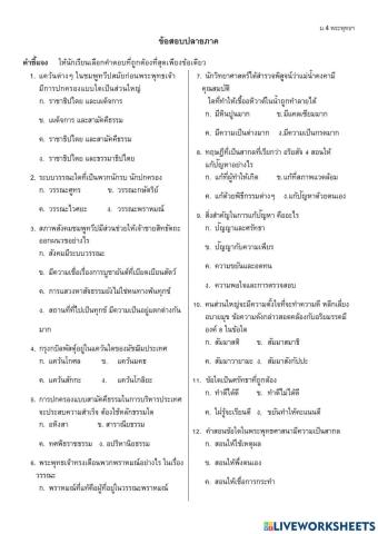 พระพุทธศาสนา ม.4