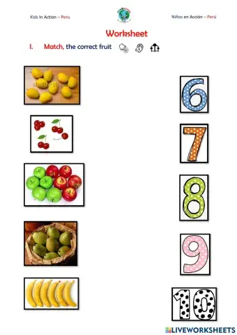 Fruits and numbers