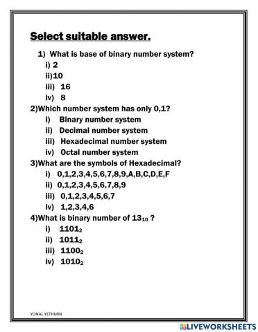 Number system