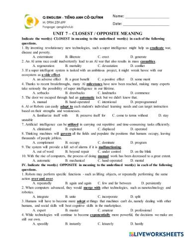 G12-u7 closest opposite