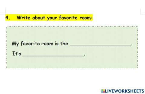 Writting - Rooms in the house