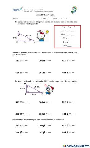 Control de Trigonometría