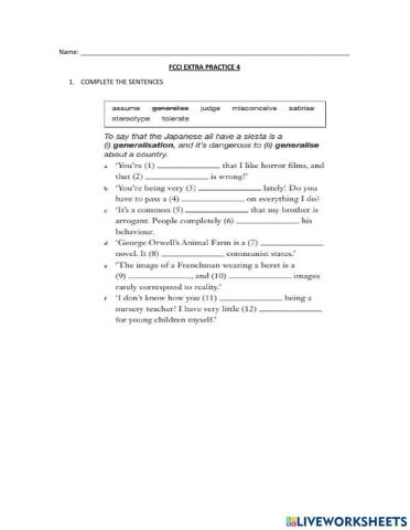 FCCI Extra Practice 4
