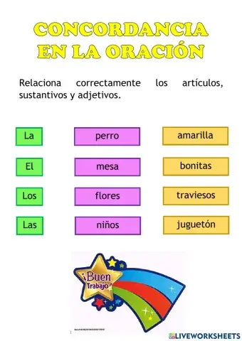 Concordancia sustantivo y adjetivo