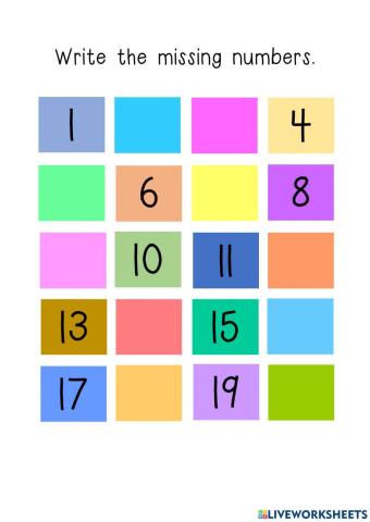 Writing the missing number