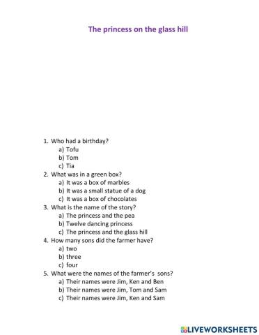 The princess on the glass hill