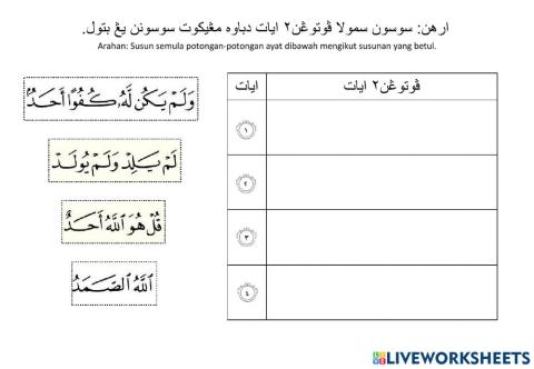 Al-Quran (Surah Al-Ikhlas)