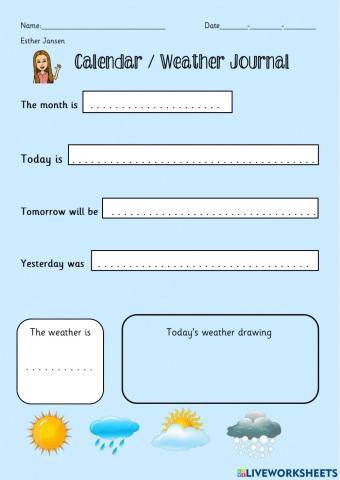 1. Calendar - Weather Journal