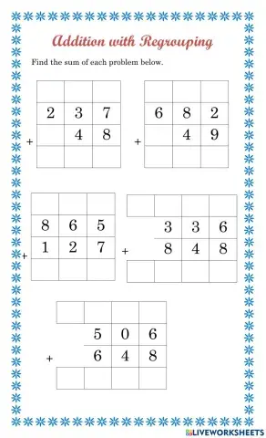 Addition With Regrouping