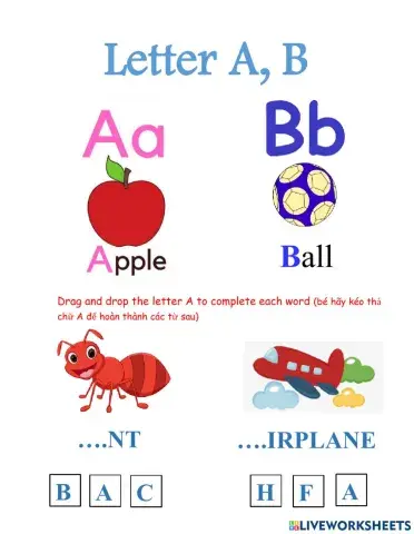Lettter A, B