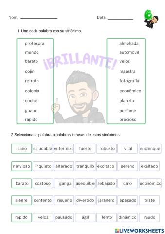 Sinónimos y antónimos