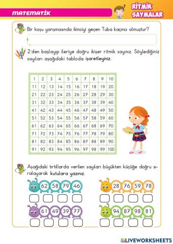 Doğal Sayılar-Ritmik Saymalar-Büyüklük Küçüklük