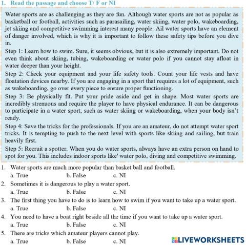 Extra class: unit 1 reading