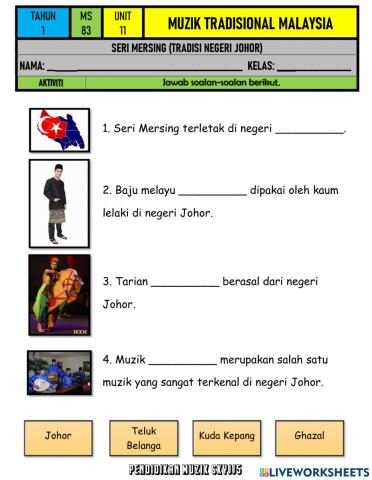MZ Tahun 1 - Unit 11 Muzik Tradisional Malaysia (Seri Mersing) 2