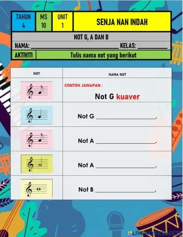 MZ Tahun 4 - Unit 1 Not G, A dan B