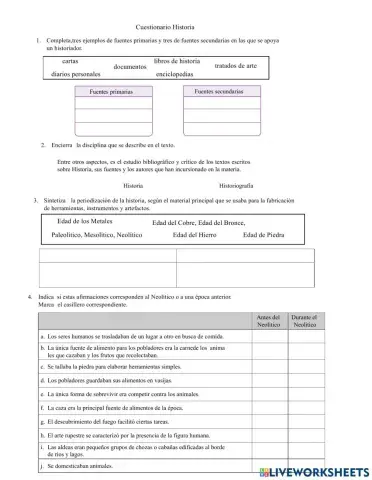 Historia 1 de Bachillerato